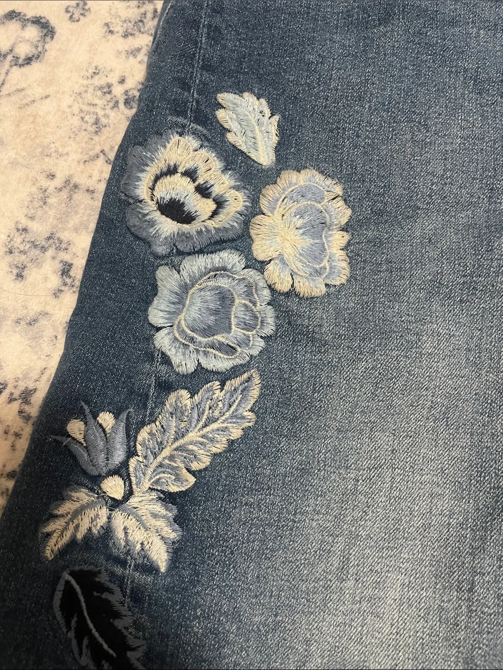 Driftwood Embroidered Barrel Jeans